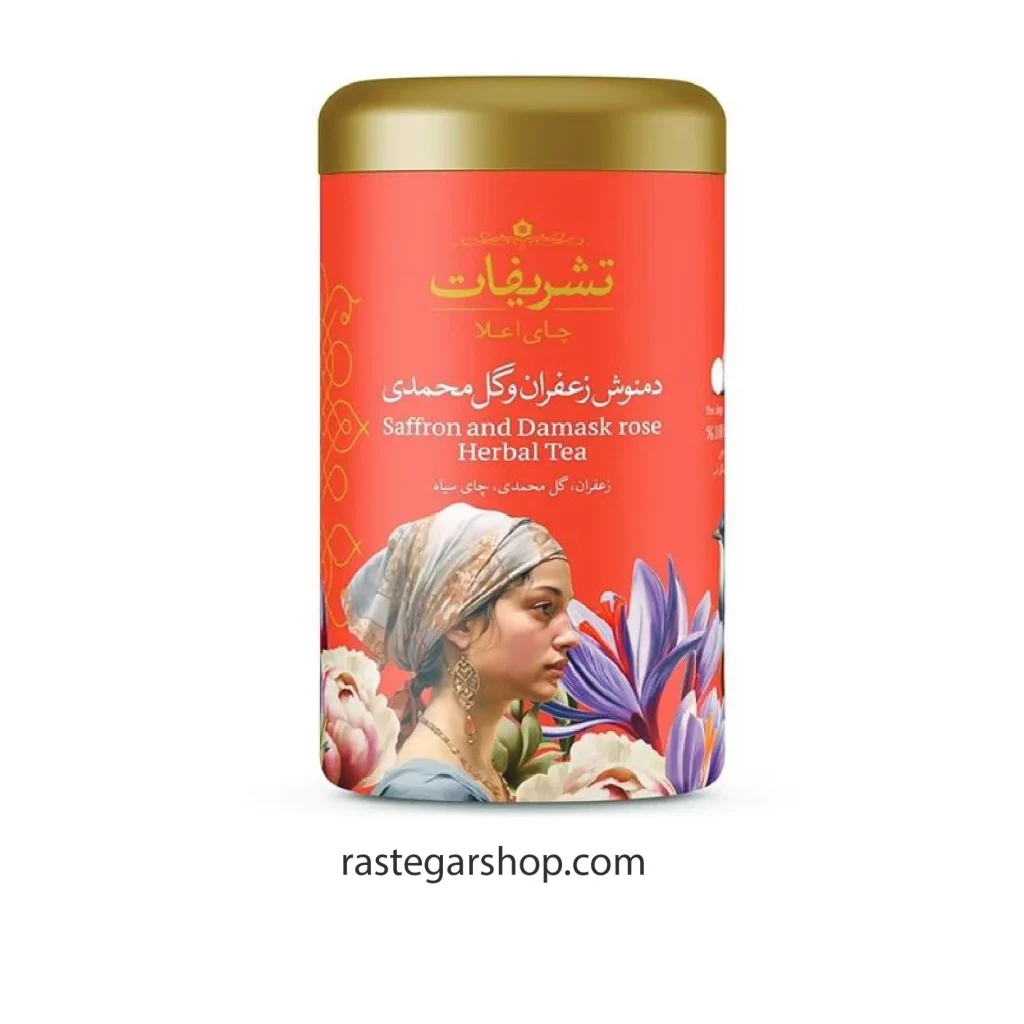 دمنوش کیسه ای زعفران و گل محمدی تشریفات