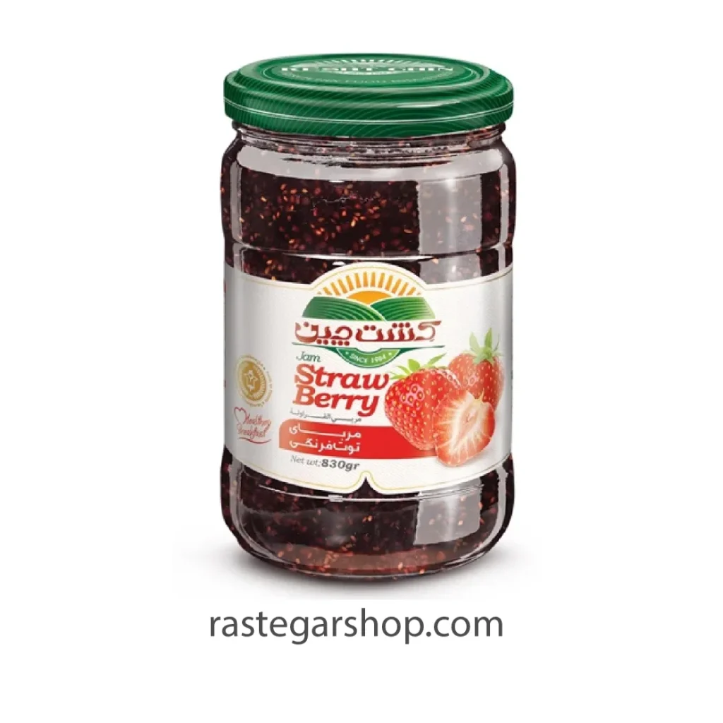 مربای توت فرنگی 830 گرمی کشت چین