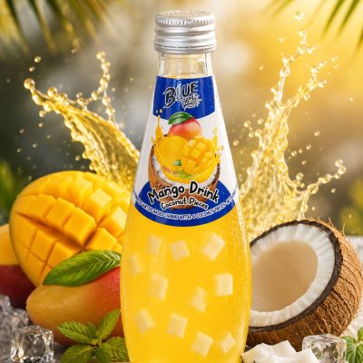 بلوبنگ شیشه تکه نارگیل با طعم انبه