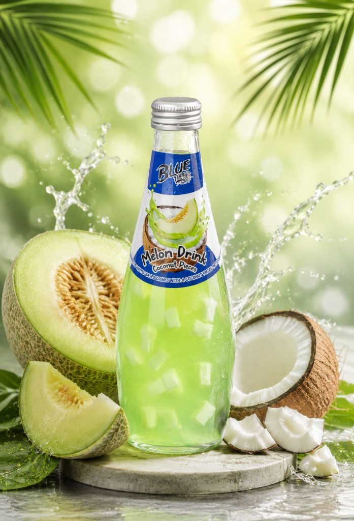 بلوبنگ شیشه تکه نارگیل با طعم طالبی